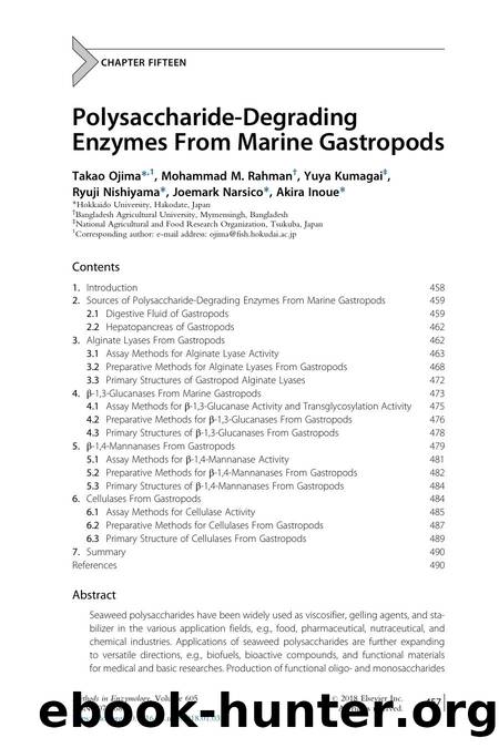 Polysaccharide-Degrading Enzymes From Marine Gastropods by Takao Ojima & Mohammad M. Rahman & Yuya Kumagai & Ryuji Nishiyama & Joemark Narsico & Akira Inoue