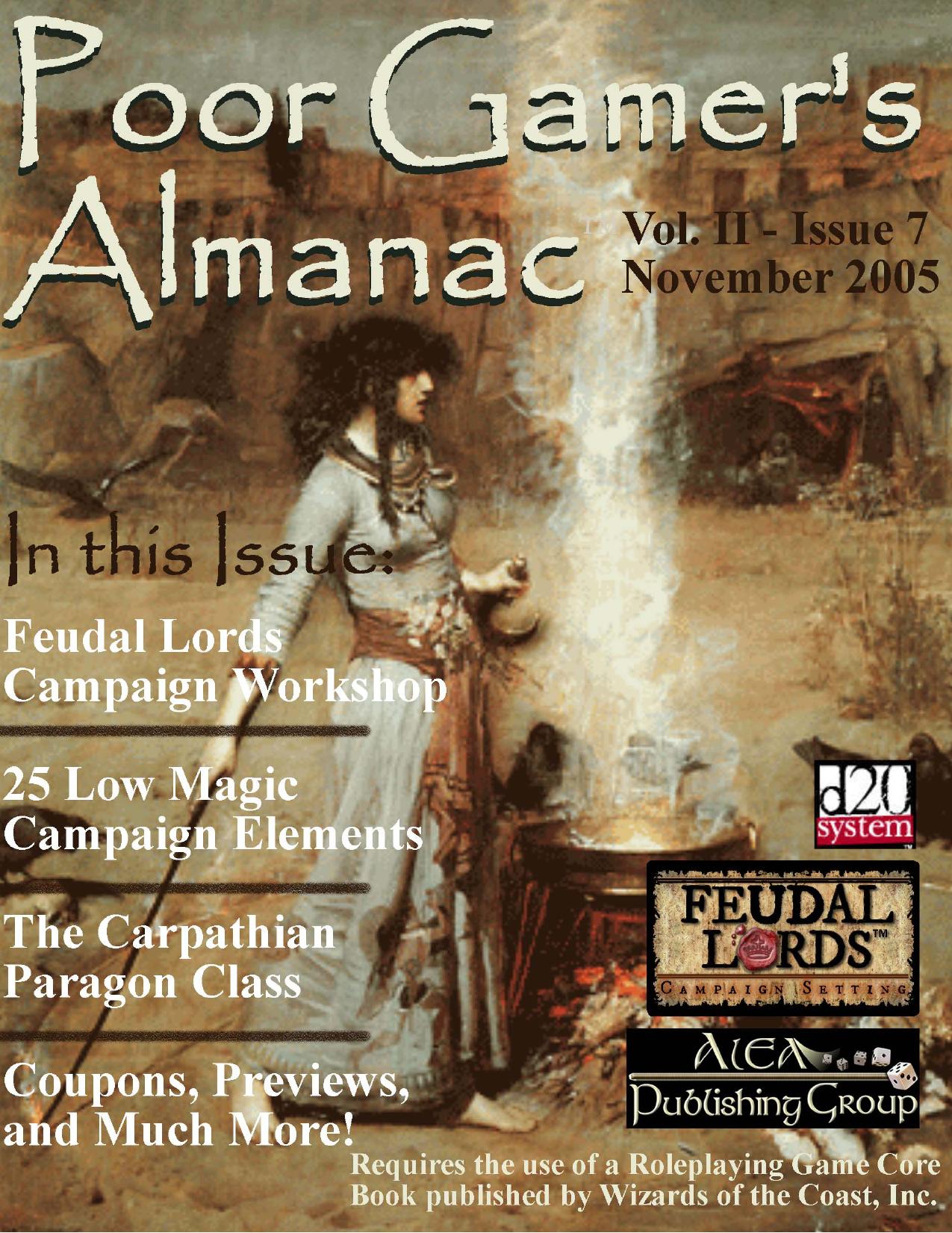 Poor Gamer's Almanac Issue 7 by Alea Publishing Group