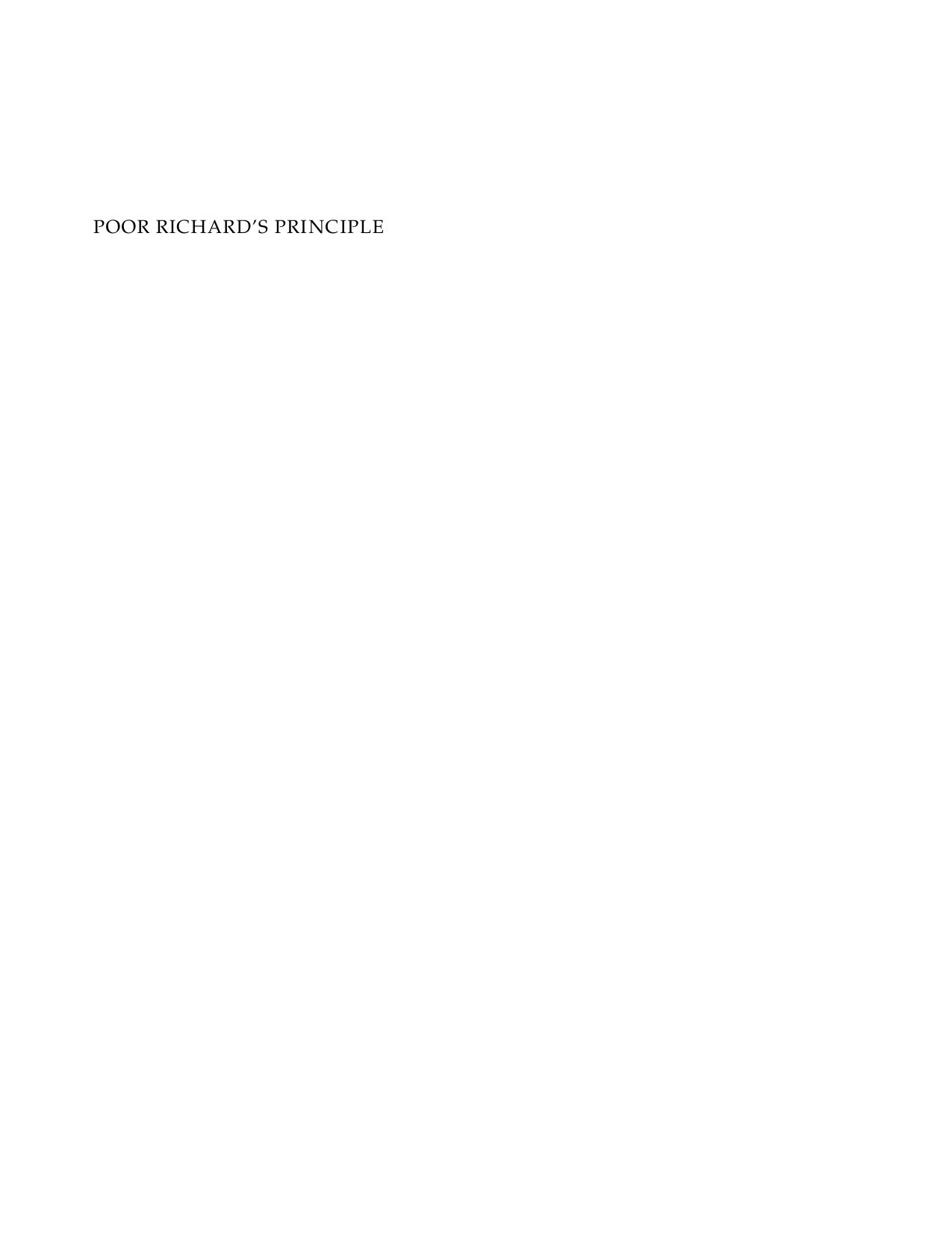 Poor Richard's principle: recovering the American dream through the moral dimension of work, business, and money by Robert Wuthnow