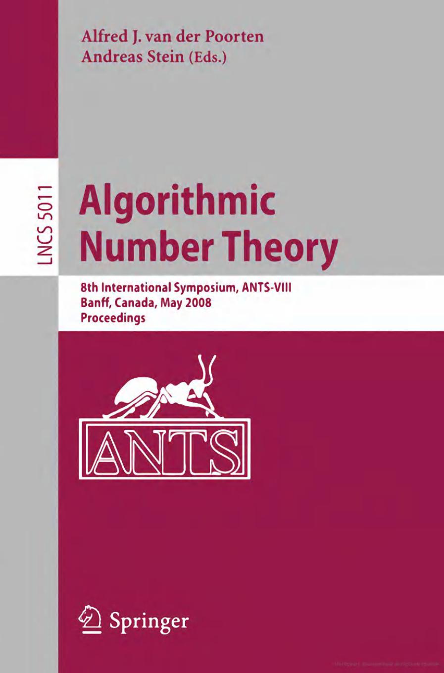 Poorten A. Algorithmic Number Theory...2008 by Unknown