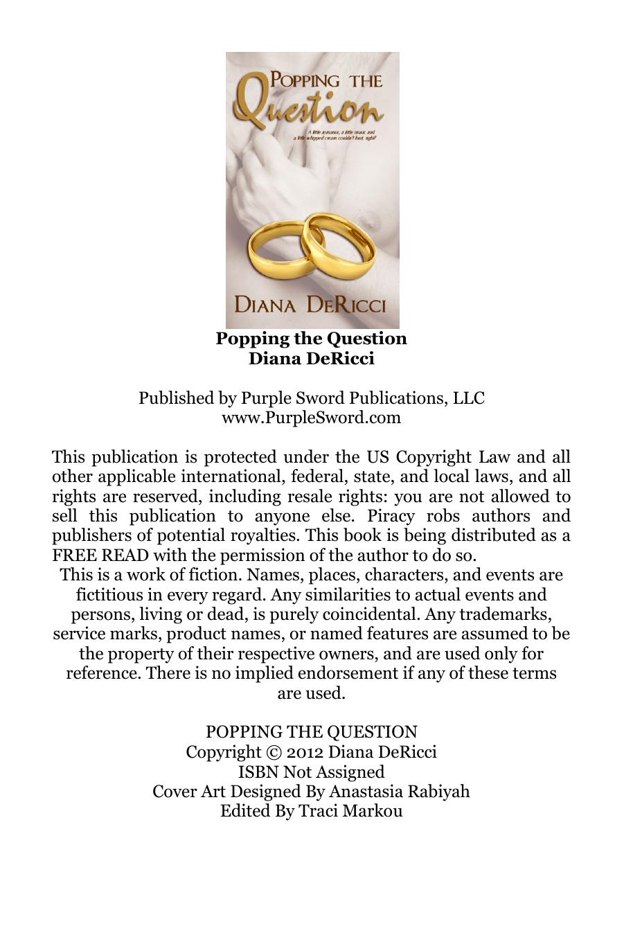 Popping the Question by Diana DeRicci