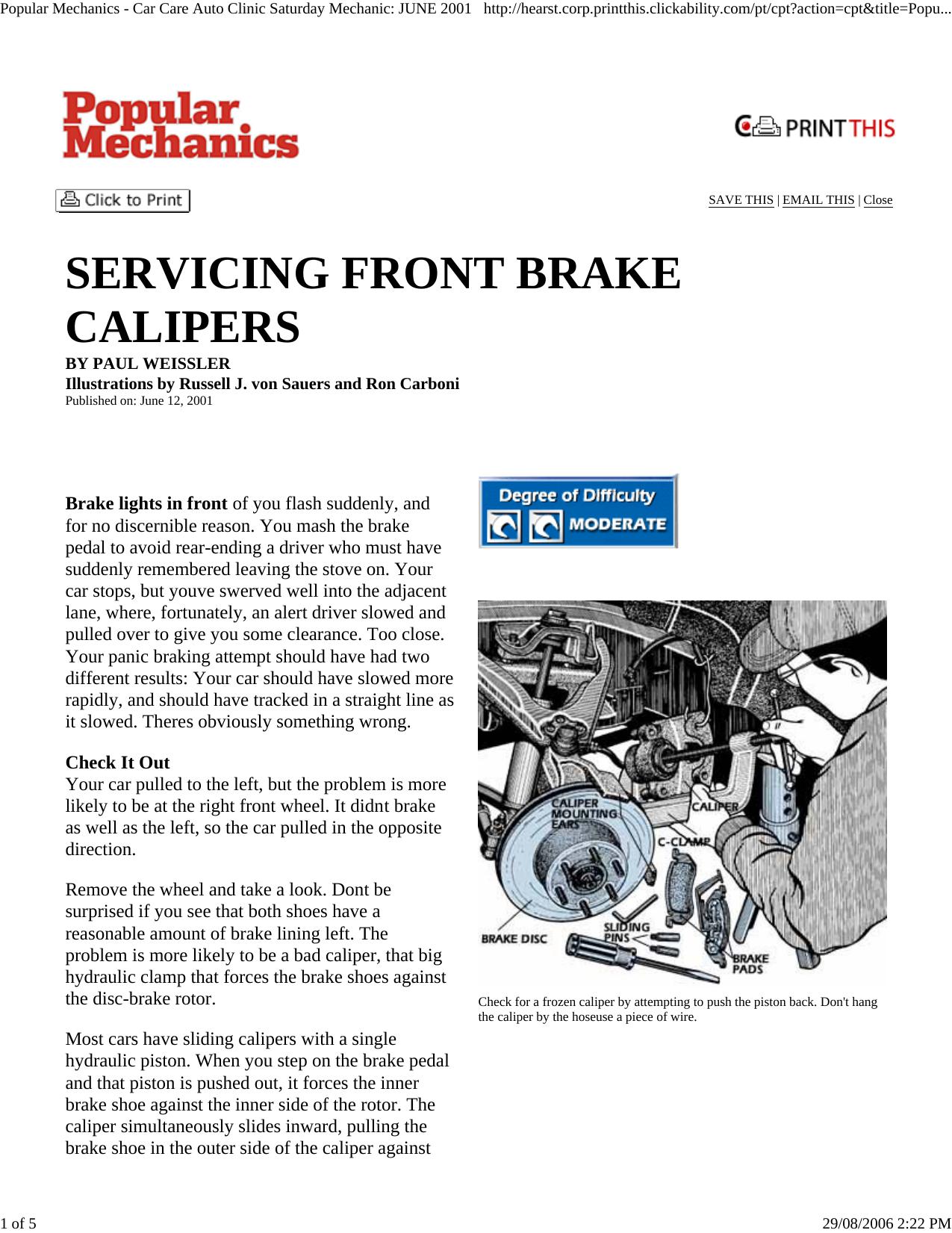 Popular Mechanics - Car Care Auto Clinic Saturday Mechanic: J... by HP_Administrator