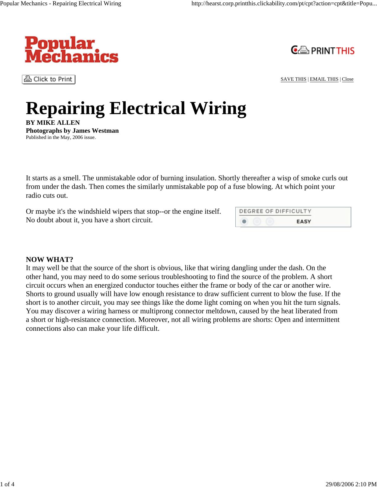 Popular Mechanics - Repairing Electrical Wiring by HP_Administrator