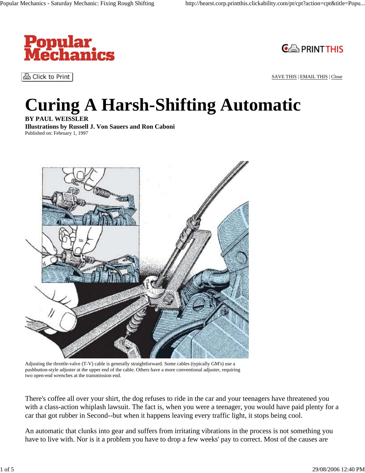 Popular Mechanics - Saturday Mechanic: Fixing Rough Shifting by HP_Administrator