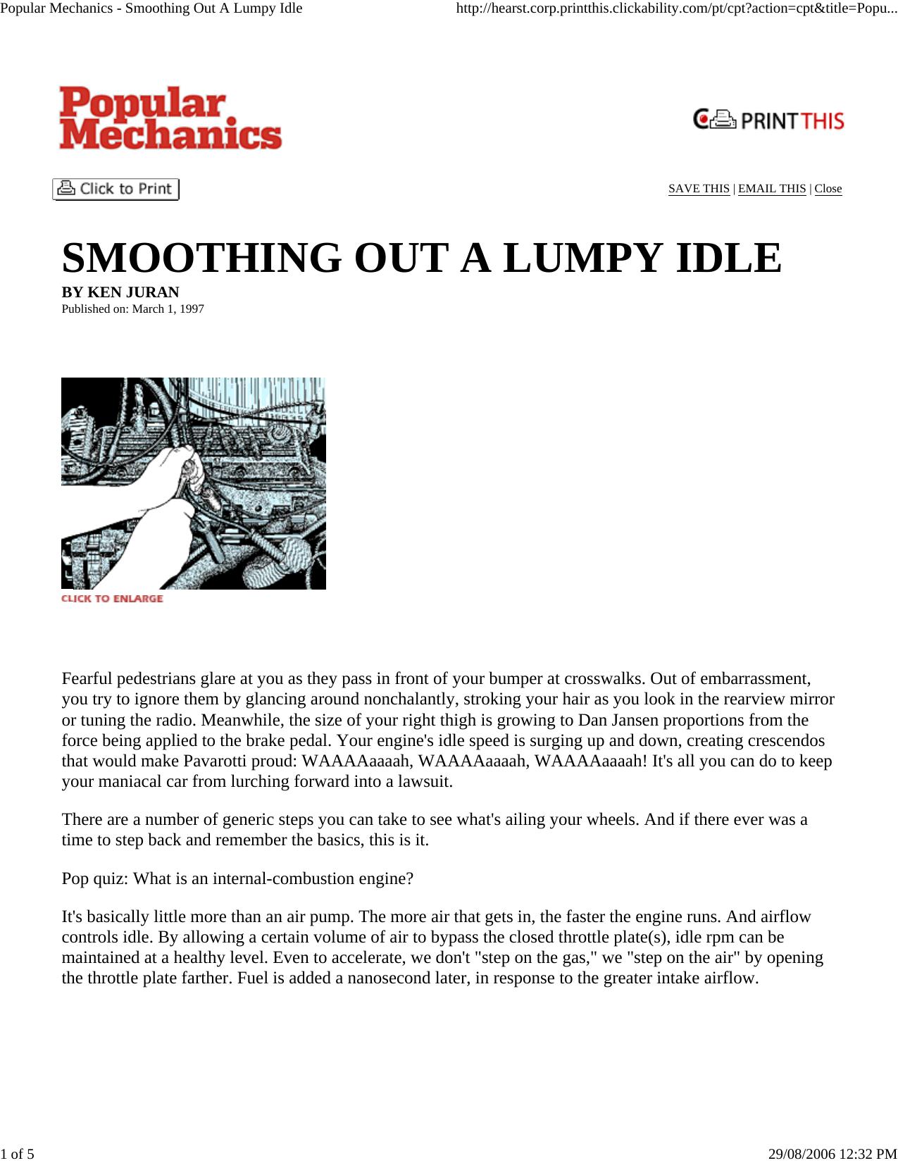 Popular Mechanics - Smoothing Out A Lumpy Idle by HP_Administrator