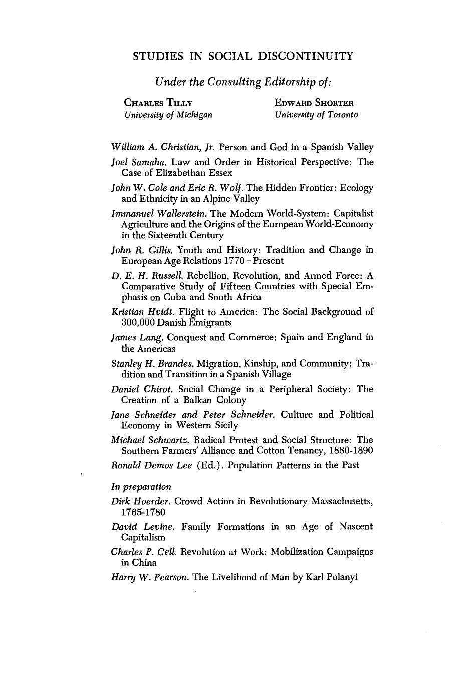 Population Patterns in the Past by Ronald Demos Lee (Eds.)