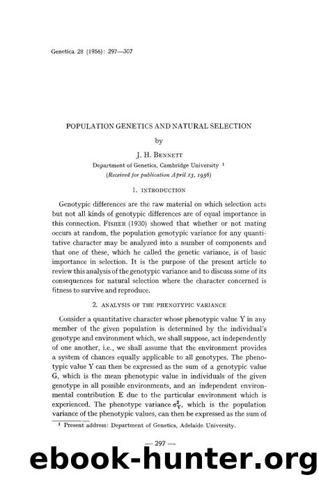 Population genetics and natural selection by Unknown