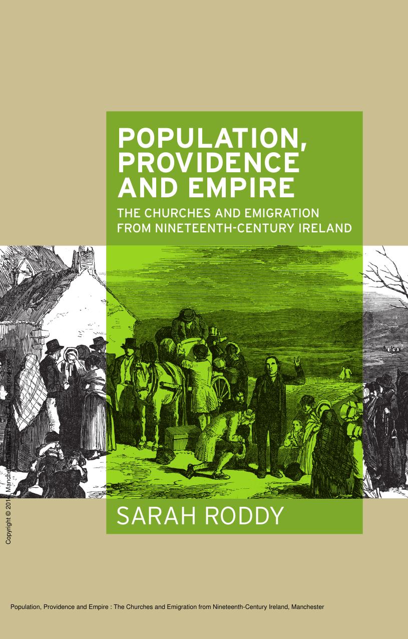 Population, Providence and Empire : The Churches and Emigration from Nineteenth-Century Ireland by Sarah Roddy