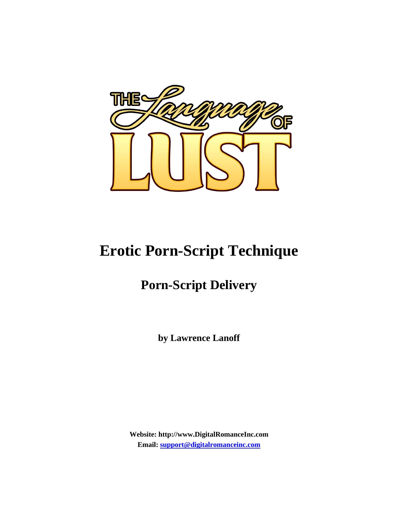 Porn-Script Delivery by Jennifer Blanksteen