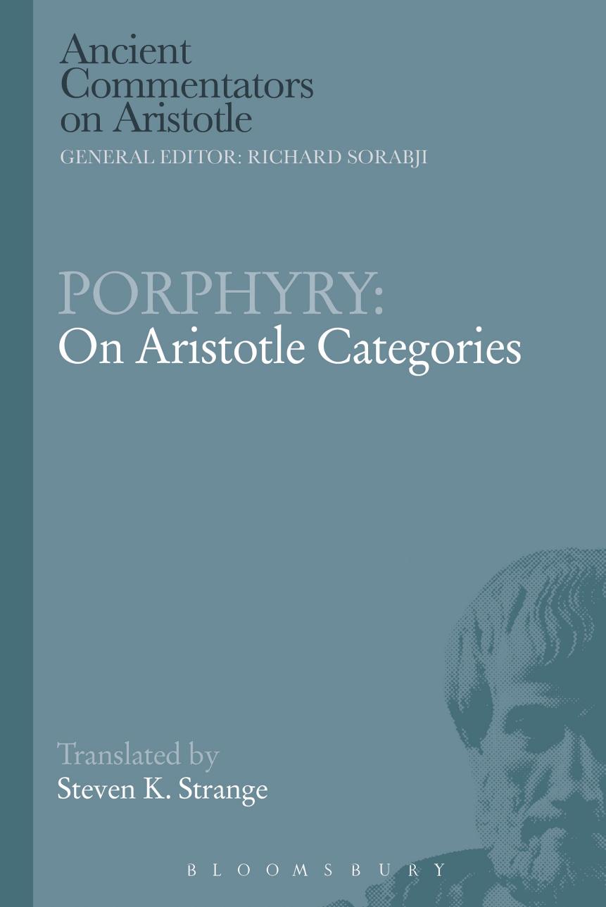Porphyry : on Aristotle categories by Porphyry; Strange Steven K