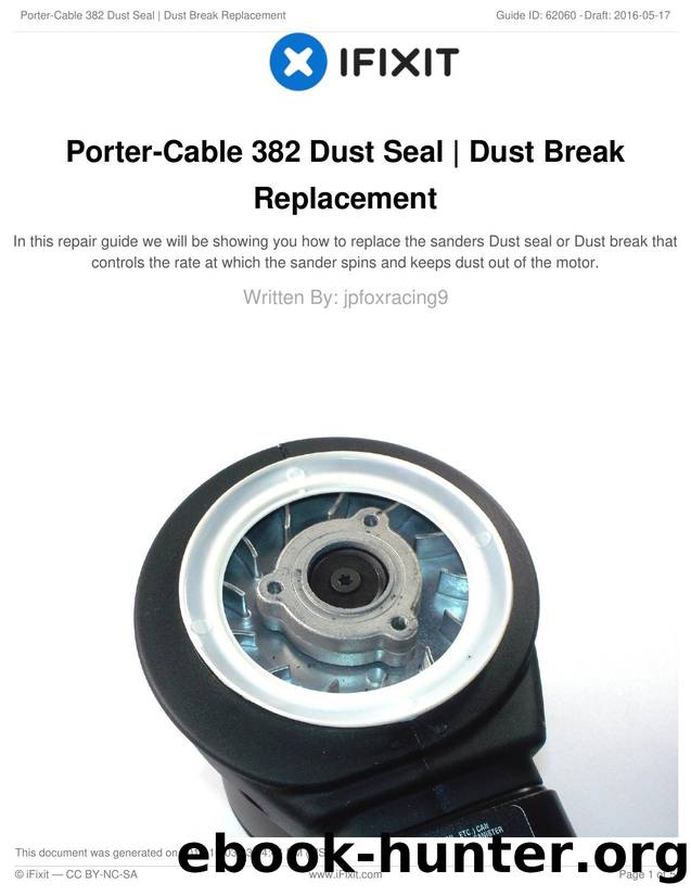Porter-Cable 382 Dust Seal | Dust Break Replacement by Unknown