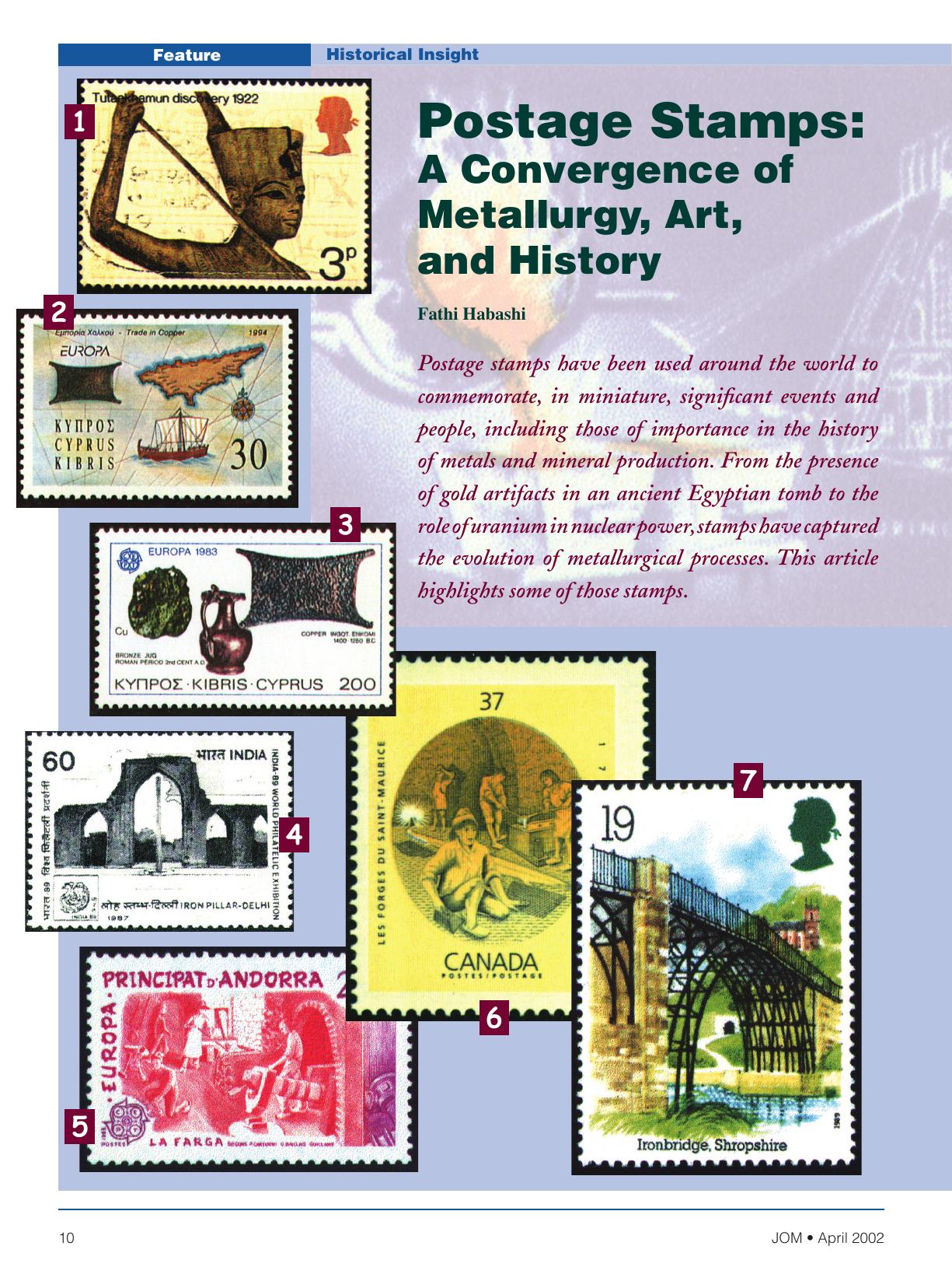 Postage stamps: A convergence of metallurgy, art, and history by Unknown
