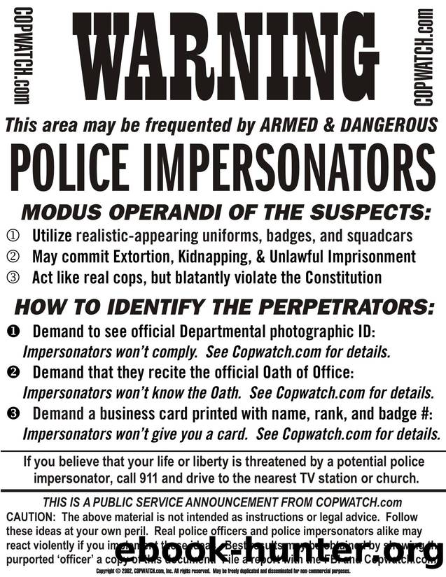 Poster warning by Bob