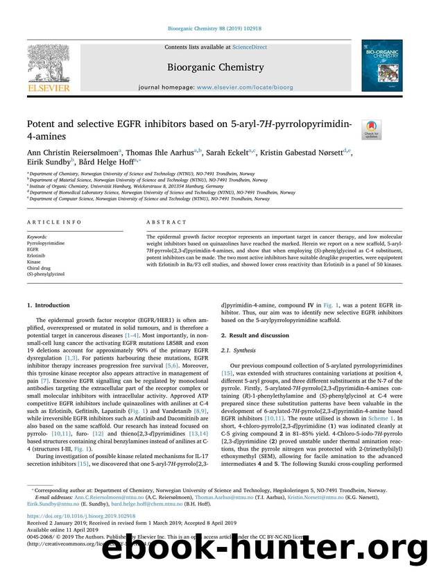 Potent and selective EGFR inhibitors based on 5-aryl-7H-pyrrolopyrimidin-4-amines by unknow