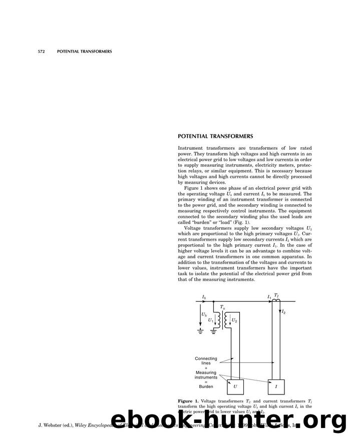 Potential Transformers". In: Wiley Encyclopedia of Electrical and Electronics Engineering by Unknown