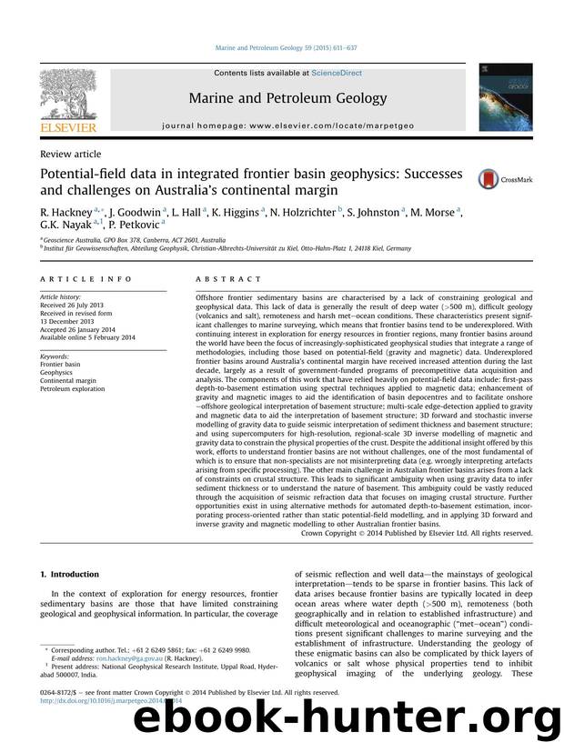 Potential-field data in integrated frontier basin geophysics: Successes and challenges on Australia's continental margin by unknow