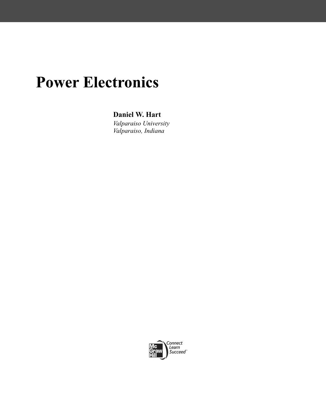 Power Electronics by Daniel Hart
