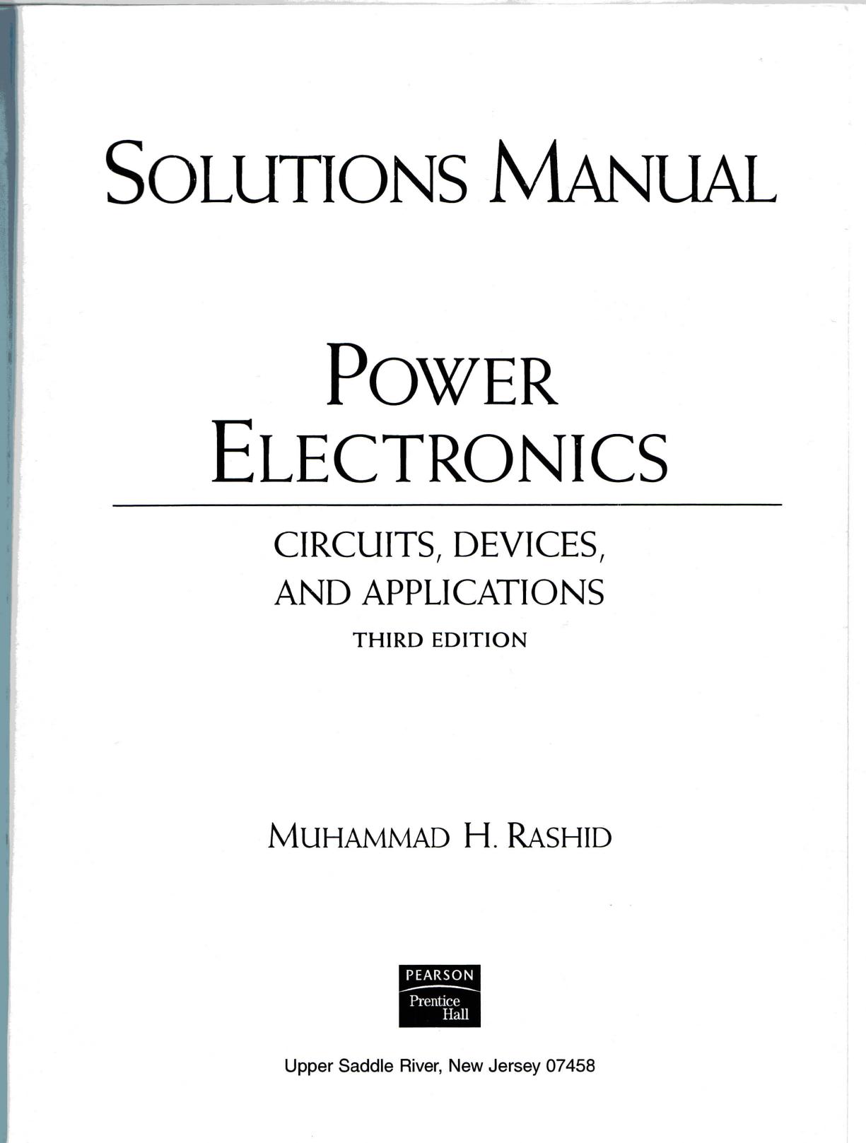 Power Electronics: Circuits, Devices and Applications by Unknown