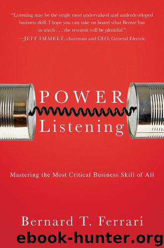 Power Listening: Mastering the Most Critical Business Skill of All by Bernard T. Ferrari