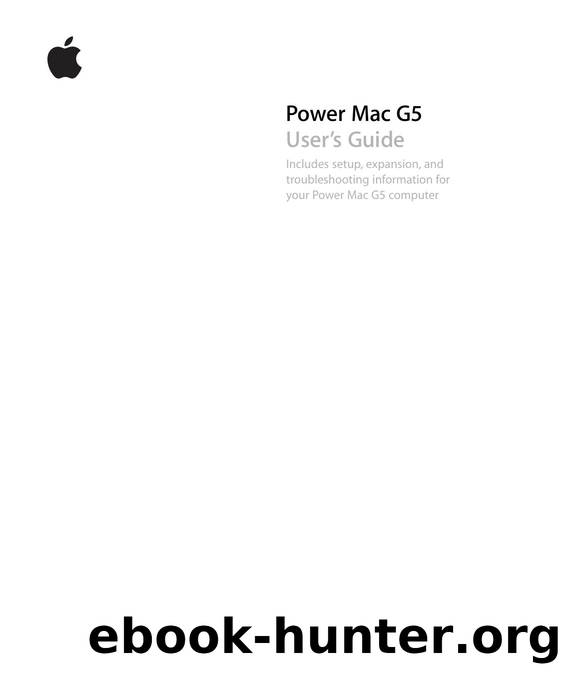 Power Mac G5 User's Guide by Unknown