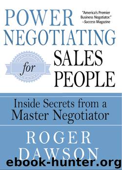 Power Negotiating for Salespeople by Roger Dawson