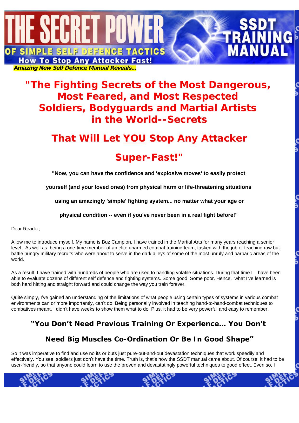 Power Of Simple Self Defence Tactics. by Best of Kuszter's Collection