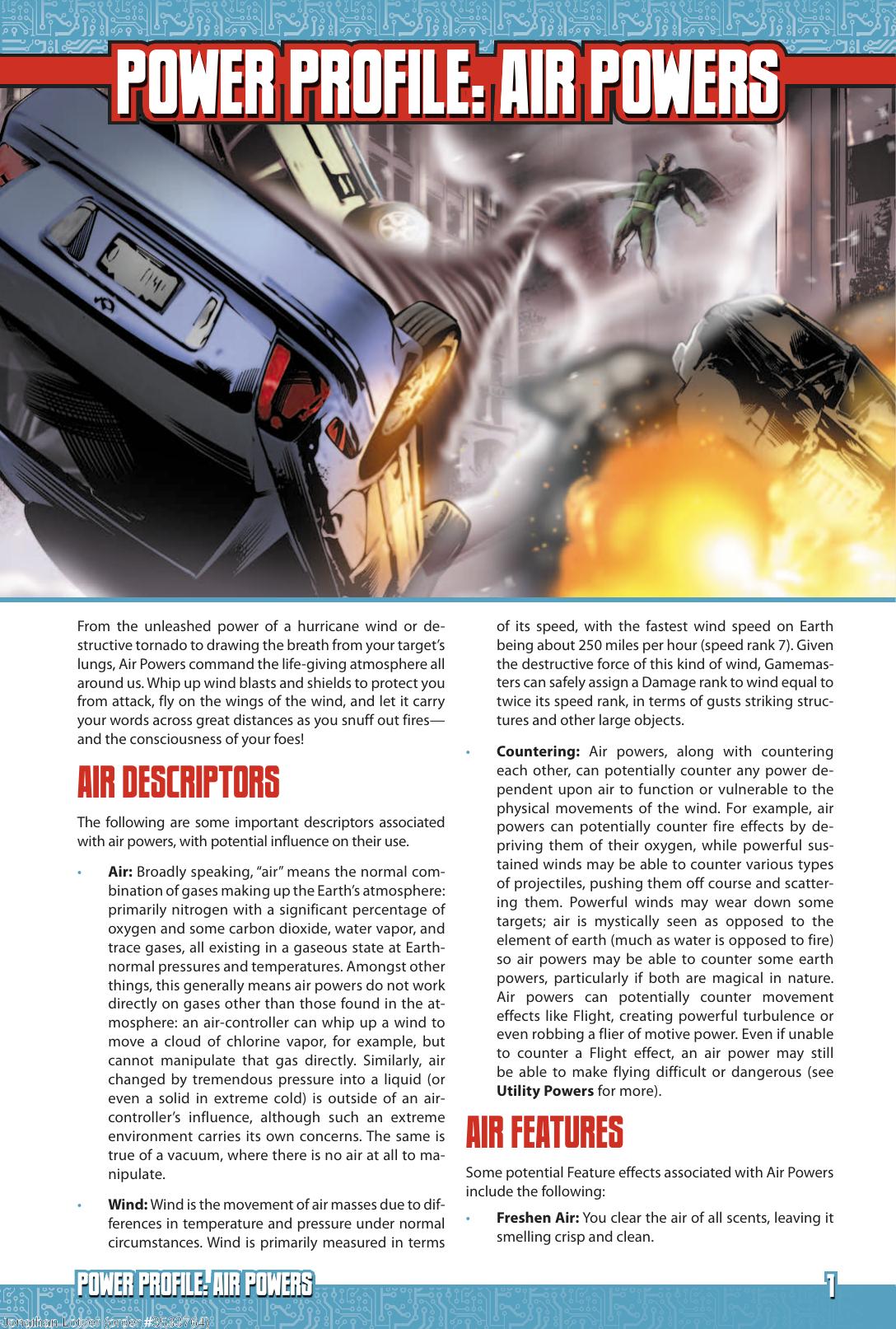 Power Profile: Air Powers by Steve Kenson