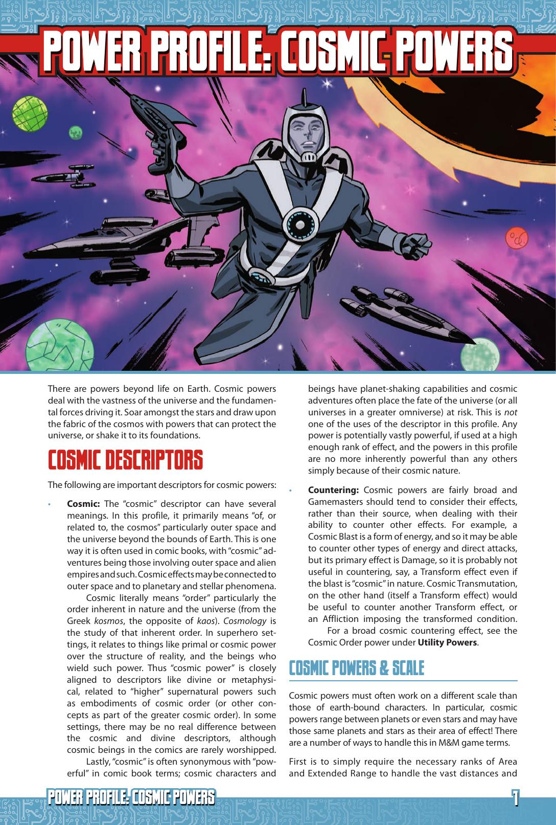 Power Profile: Cosmic Powers by Steve Kenson