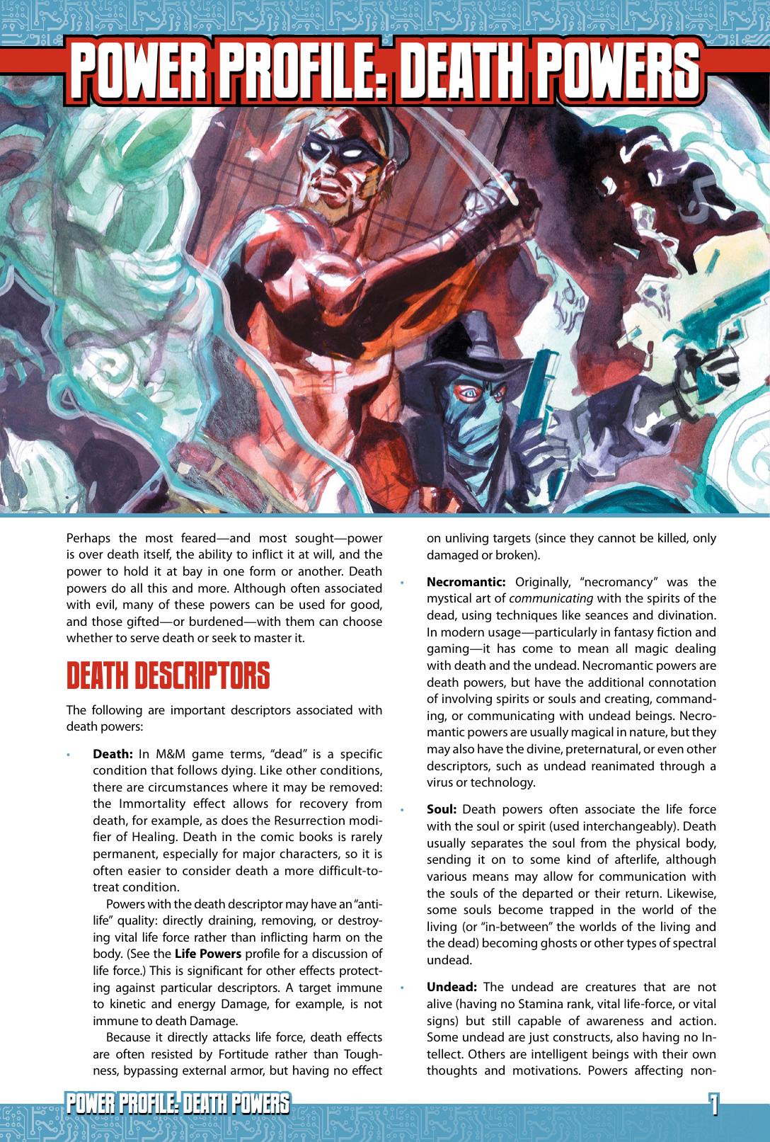 Power Profile: Death Powers by Steve Kenson