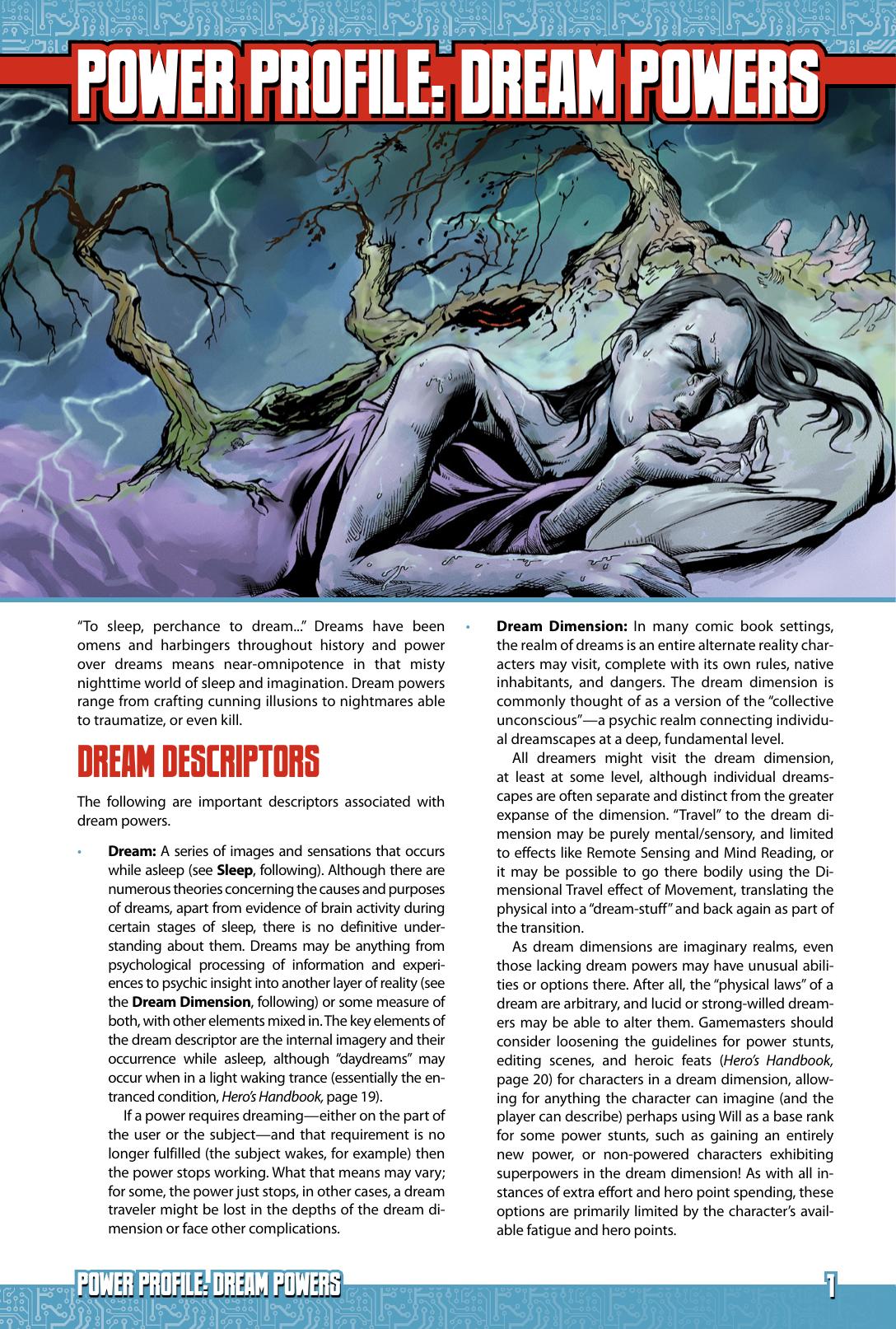 Power Profile: Dream Powers by Steve Kenson