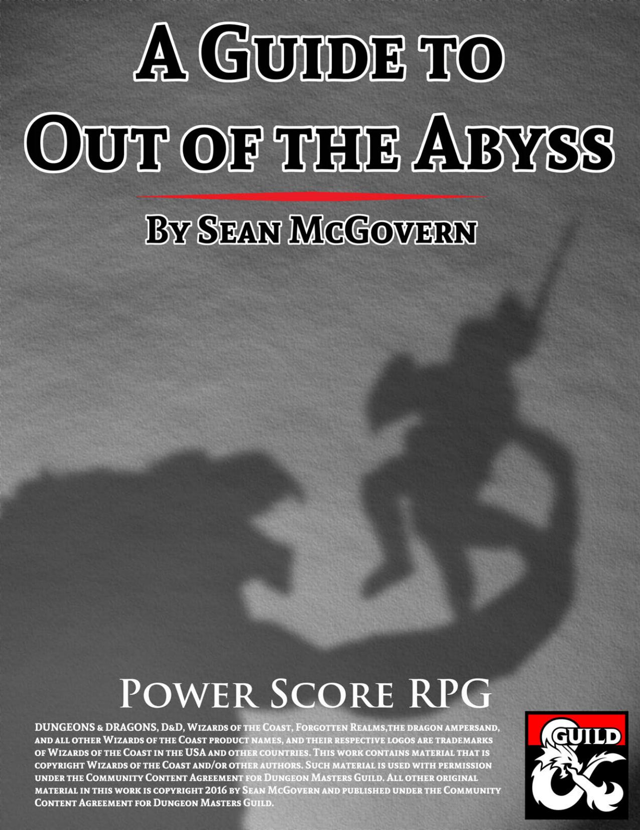 Power Score RPG by A Guide to Out of the Abyss