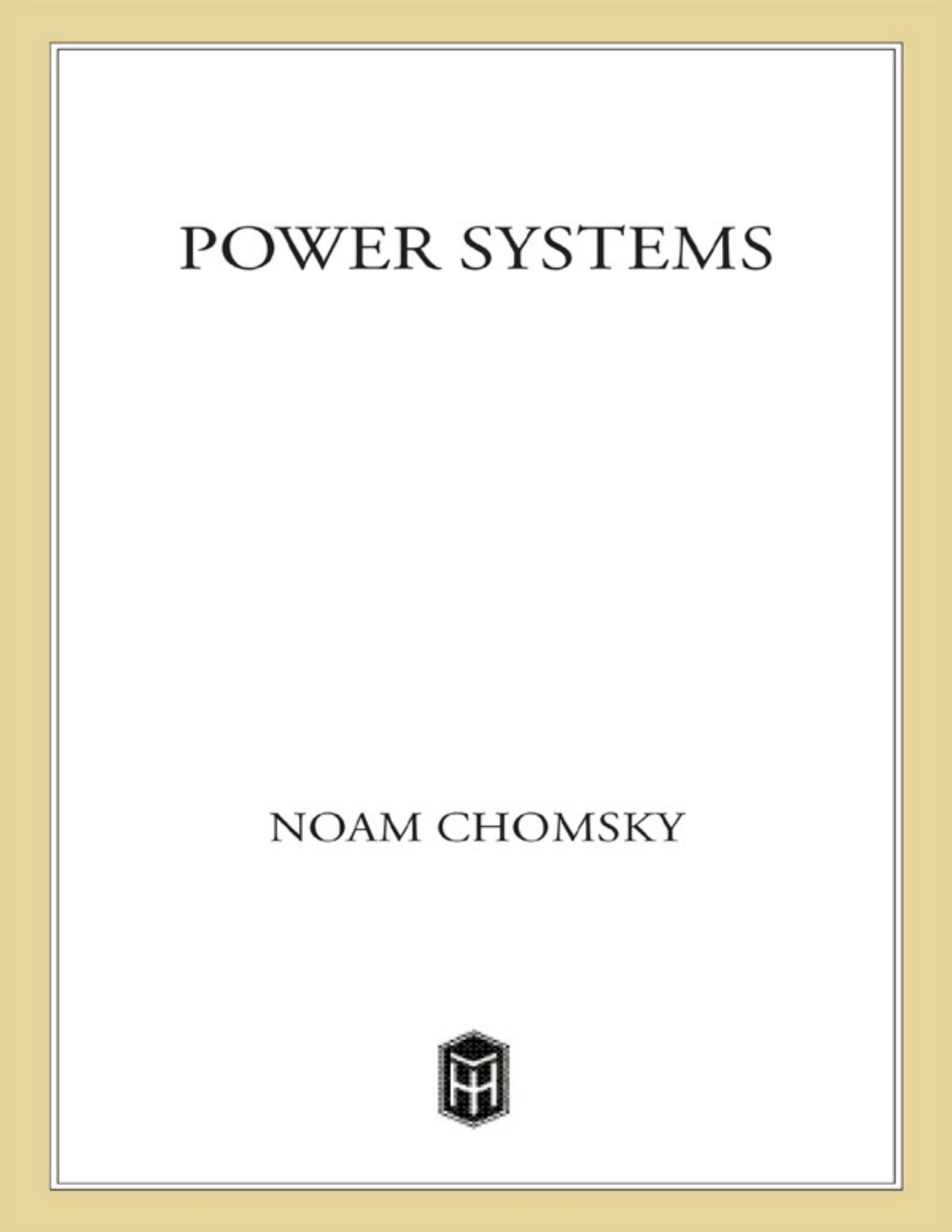 Power Systems by Noam Chomsky