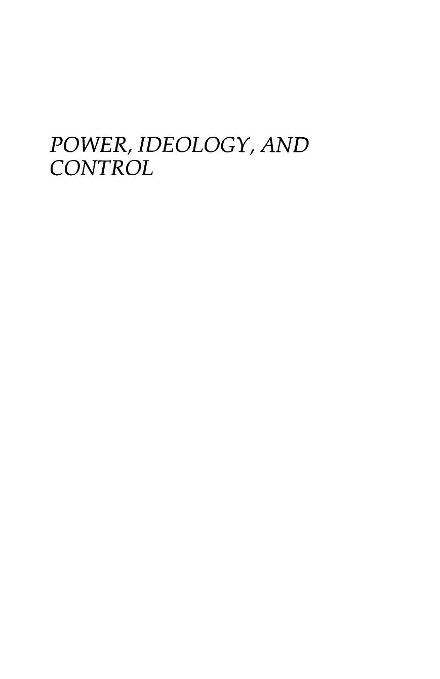 Power, Ideology, and Control (Contemporary Systems Thinking) by John C. Oliga