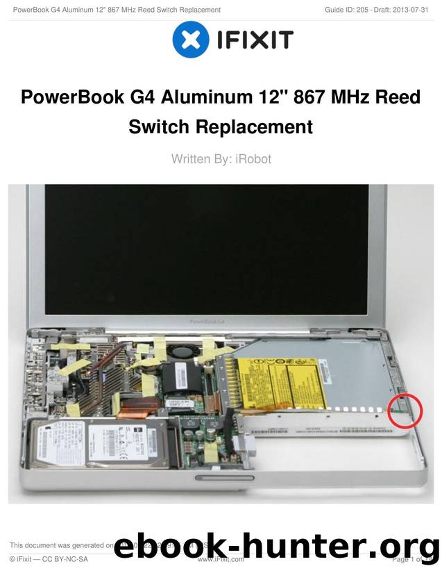PowerBook G4 Aluminum 12" 867 MHz Reed Switch Replacement by Unknown