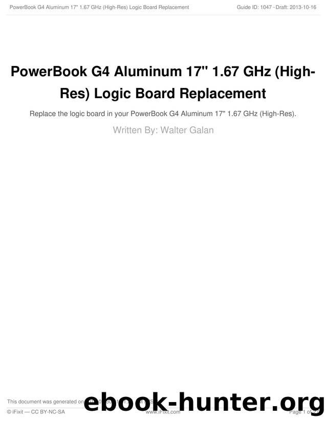 PowerBook G4 Aluminum 17 1.67 GHz (High-Res) Logic Board Replacement [2] by Unknown
