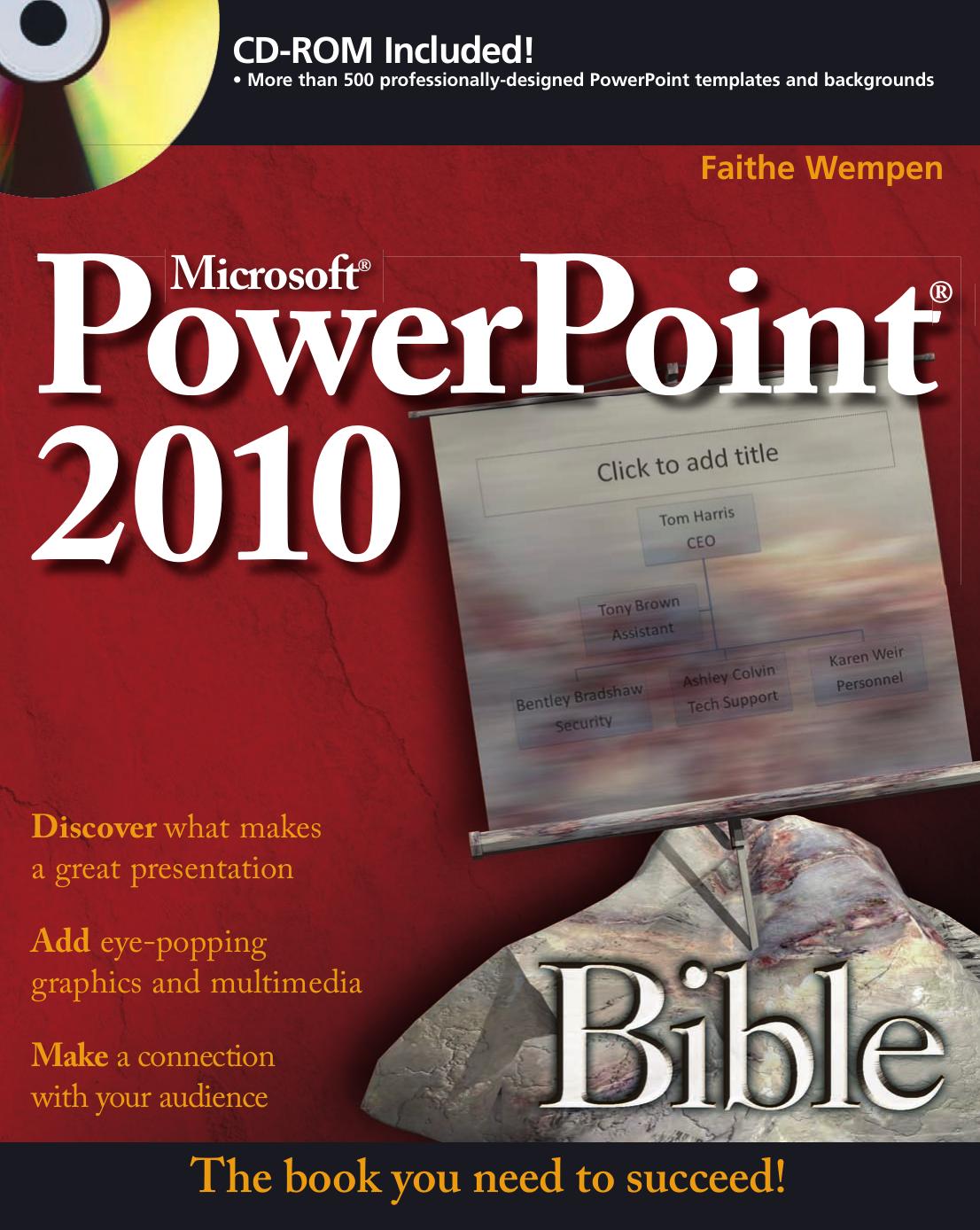 PowerPoint 2010 Bible by Faithe Wempen