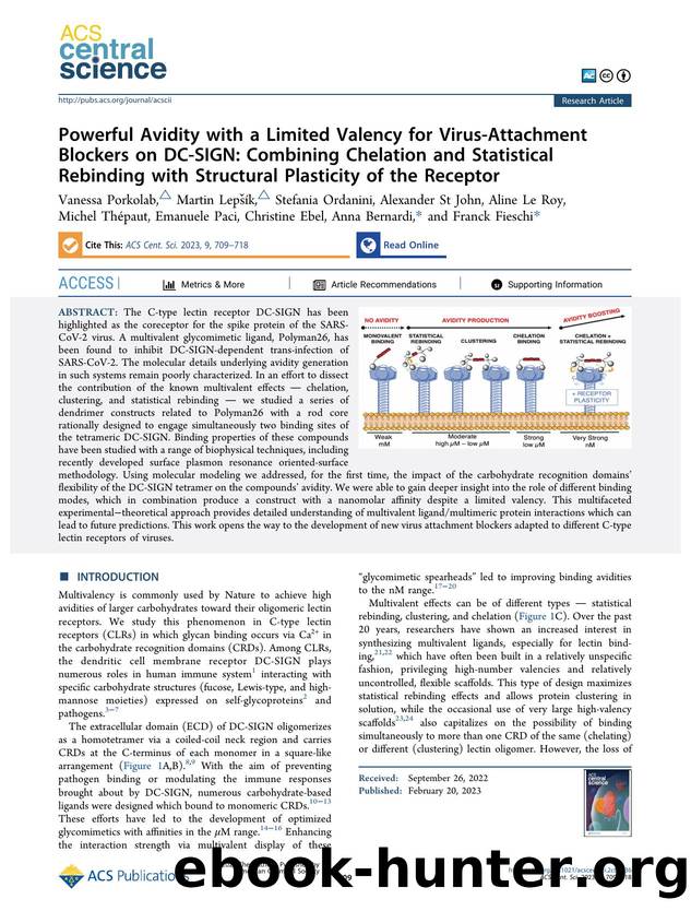 Powerful Avidity with a Limited Valency for Virus-Attachment Blockers on DC-SIGN: Combining Chelation and Statistical Rebinding with Structural Plasticity of the Receptor by unknow