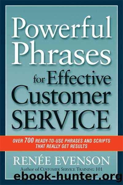 Powerful Phrases for Effective Customer Service by Unknown