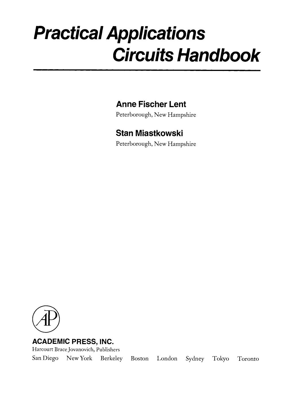 Practical Applications Circuits Handbook by Anne Fischer Lent (Auth.)