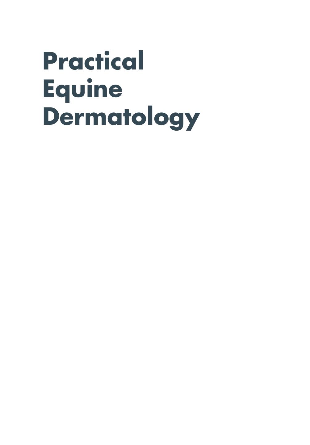 Practical Equine Dermatology by Janet D. Littlewood David H. Lloyd J. Mark Craig