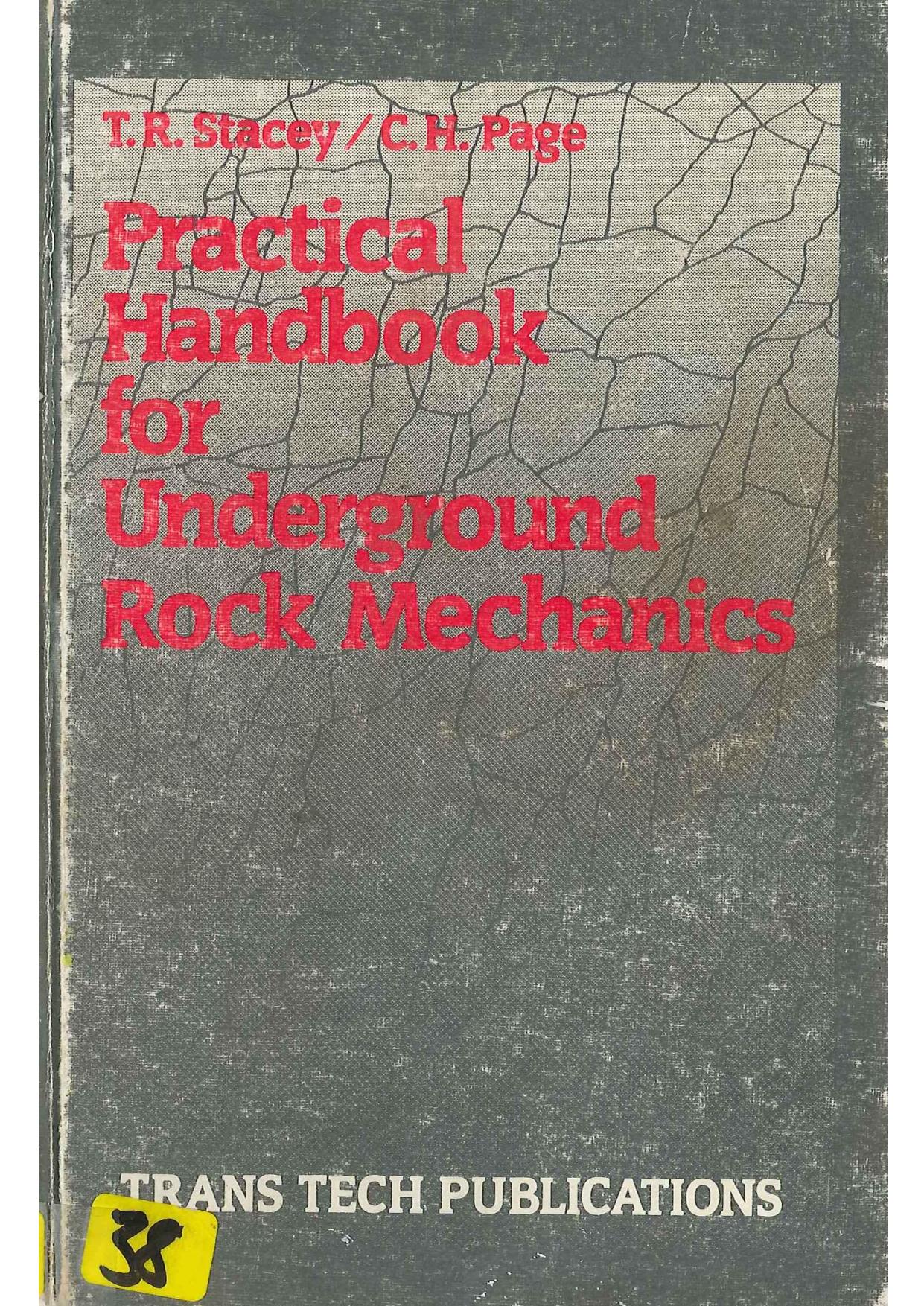 Practical Handbook for Underground Rock Mechanics by Stacey T.R. Page C.H