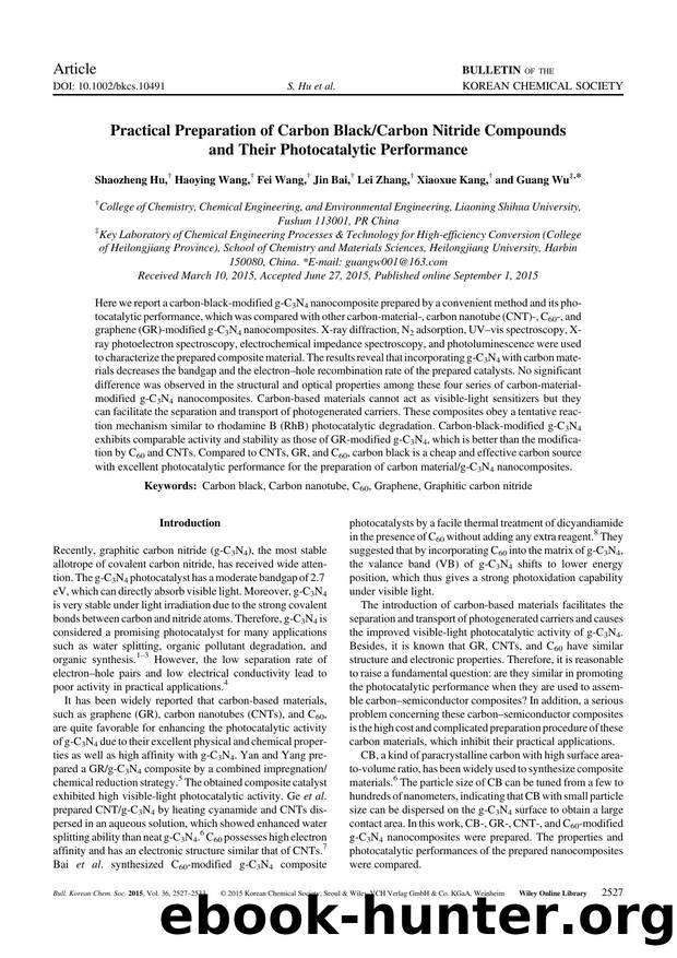 Practical Preparation of Carbon BlackCarbon Nitride Compounds and Their Photocatalytic Performance by Unknown