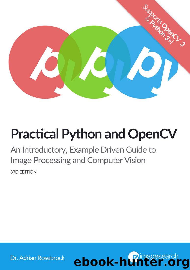Practical Python and OpenCV: An Introductory, Example Driven Guide to Image Processing and Computer Vision by Adrian Rosebrock