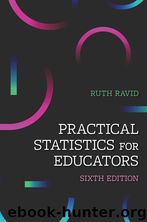 Practical Statistics for Educators by Ravid Ruth;