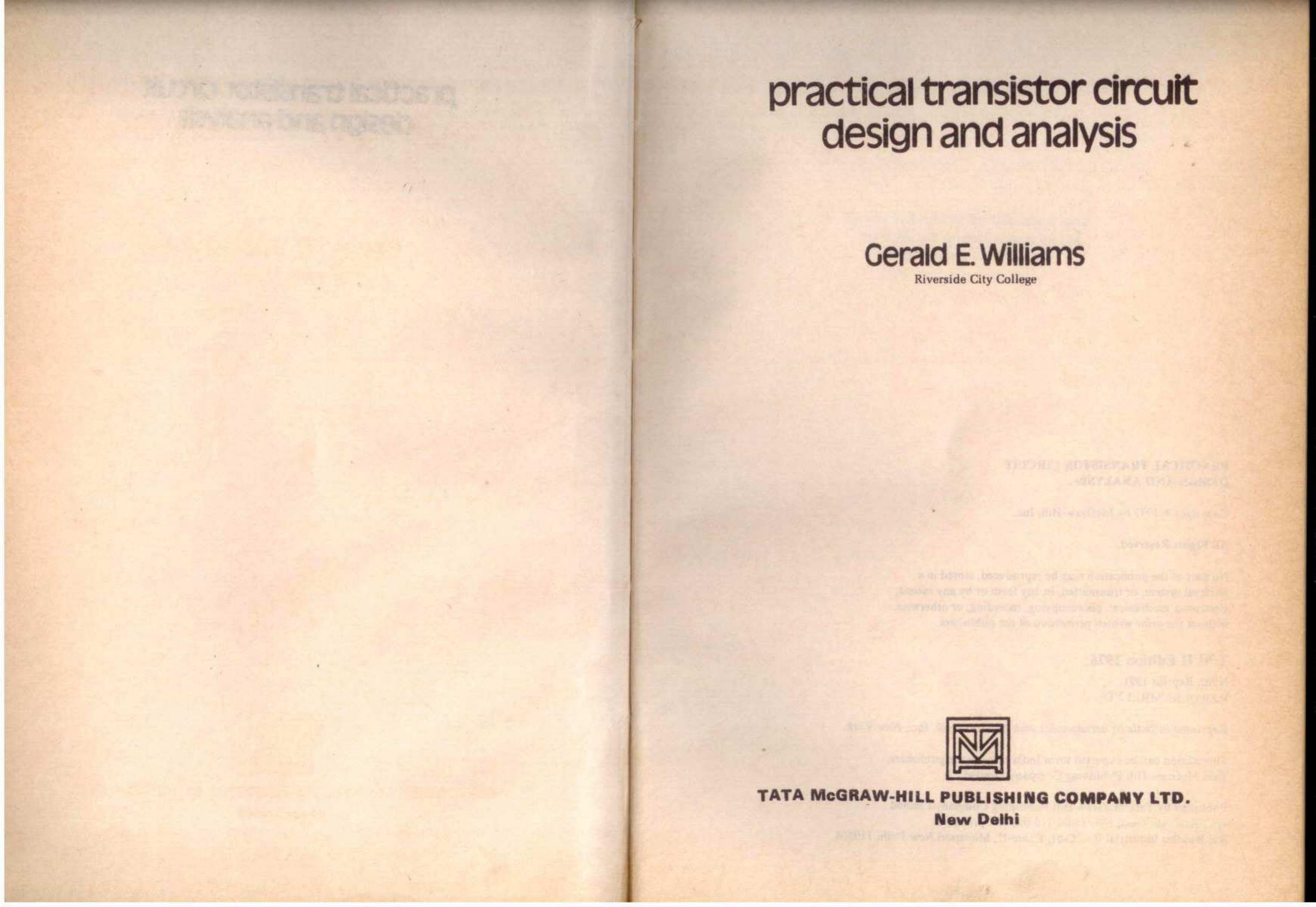 Practical Transistor Circuit Design and Analysis by Gerald Williams