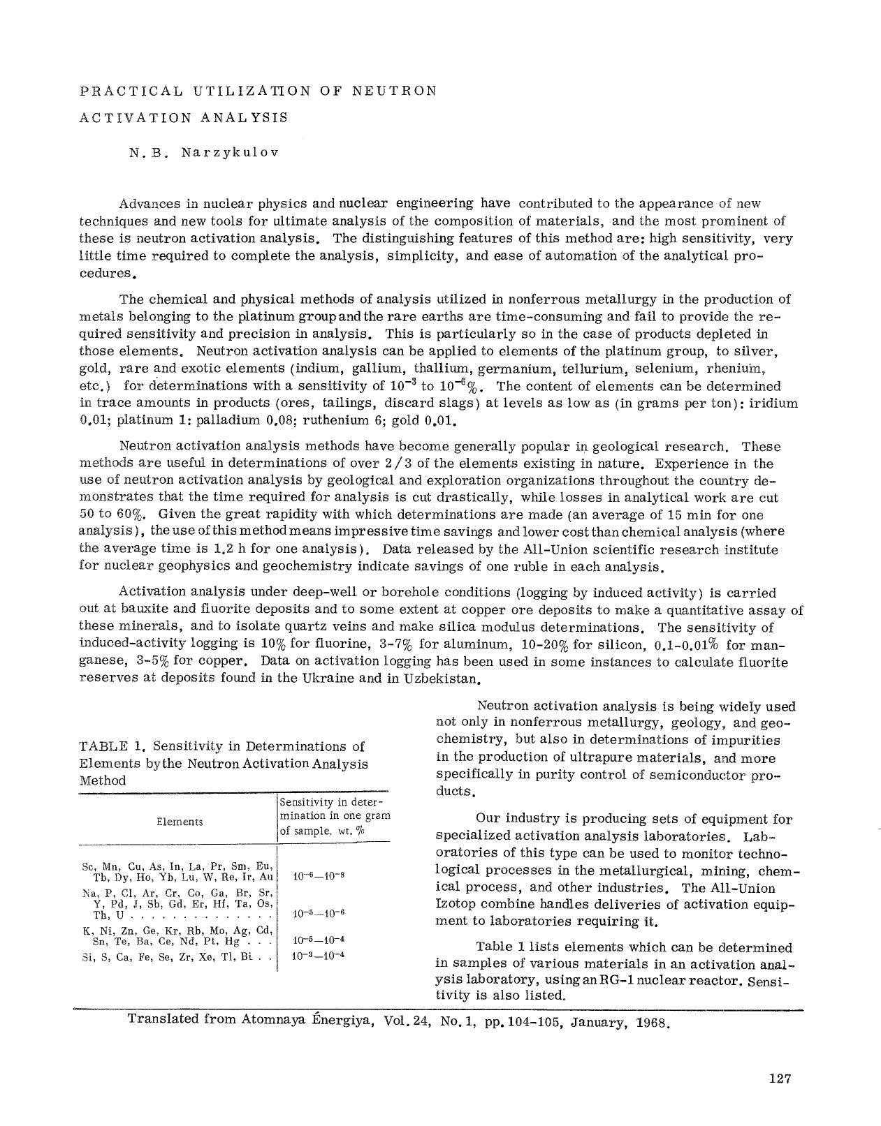 Practical utilization of neutron activation analysis by Unknown