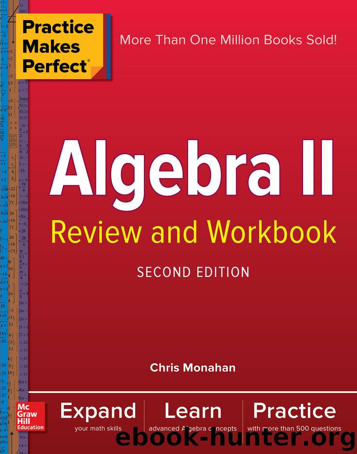 Practice Makes Perfect Algebra II Review and Workbook by Christopher Monahan