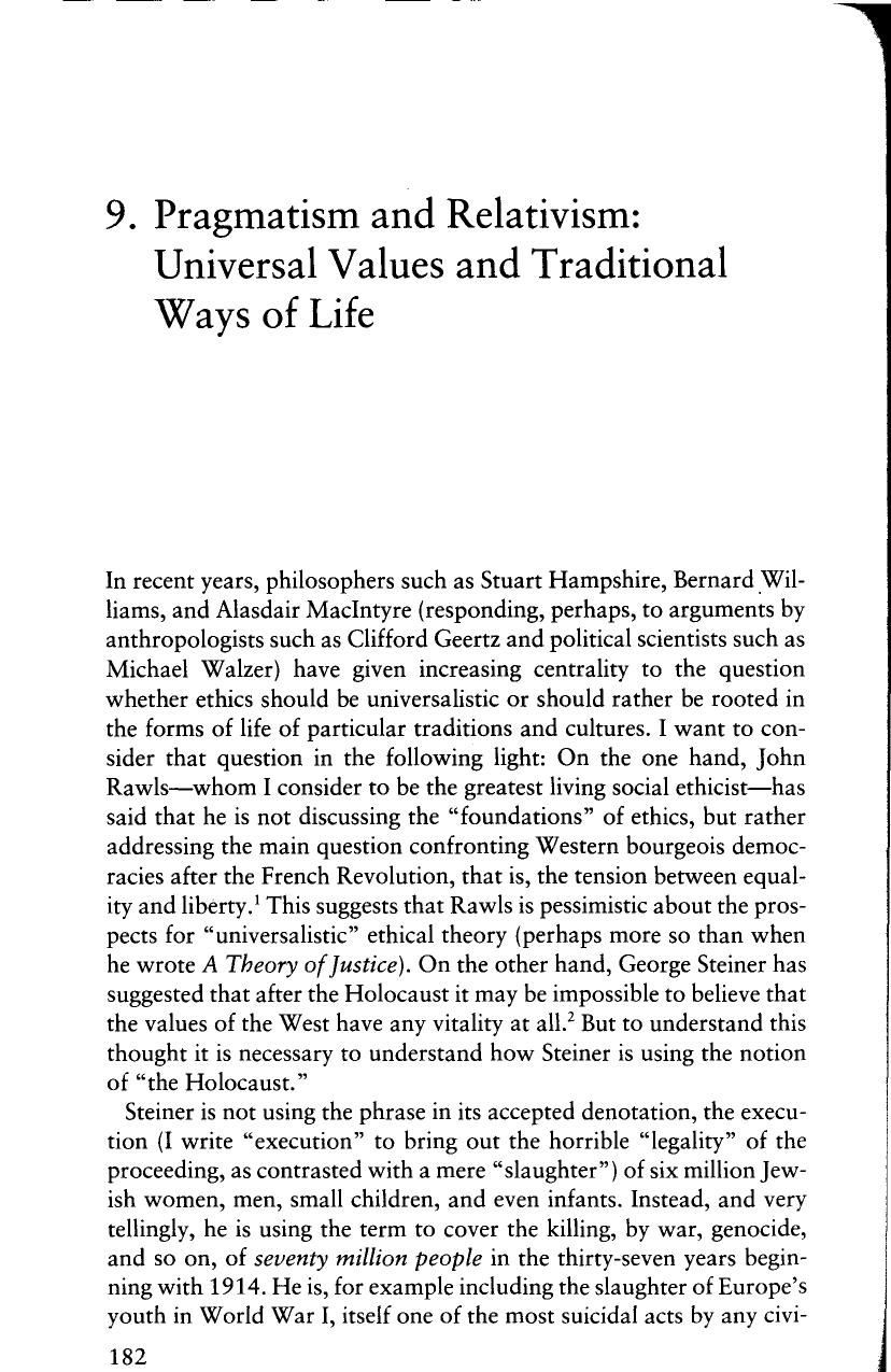 Pragmatism And Realism [Comments To A Collection Of Essays] by Unknown