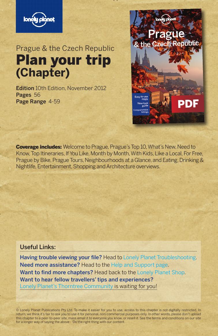 Prague & the Czech Republic - Plan your trip (Chapter) by Lonely Planet