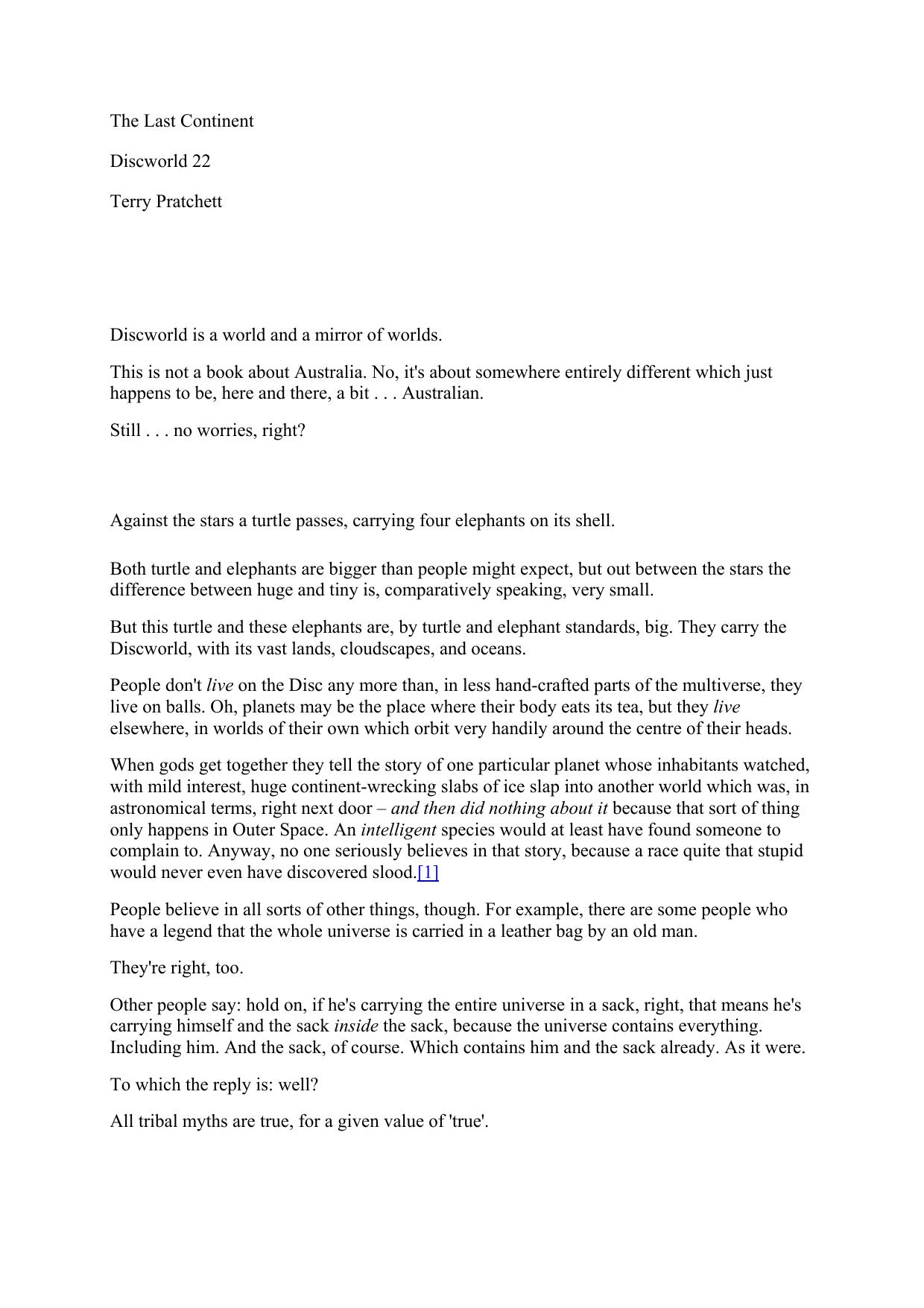 Pratchett The Last Continent Discworld 22 by Terry Pratchett